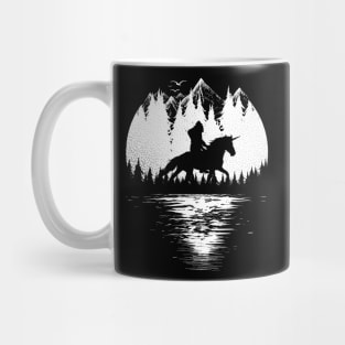 Bigfoot Riding Unicorn Mug